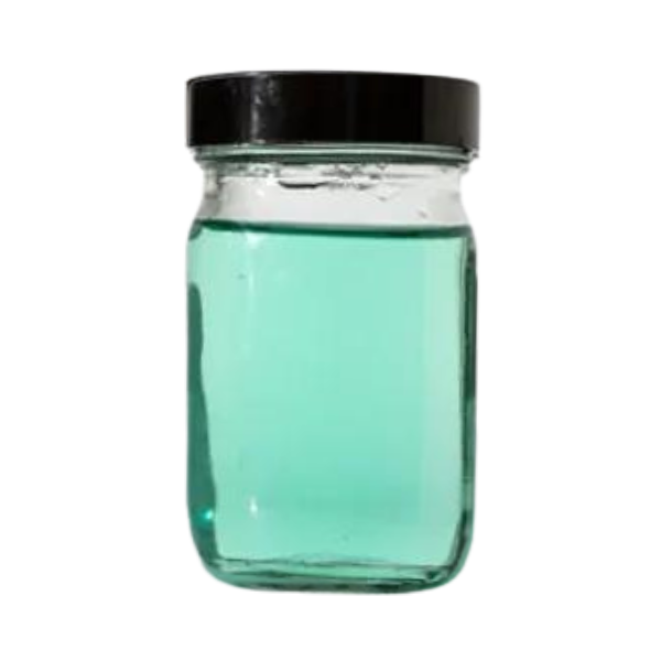 clean coolant in jar